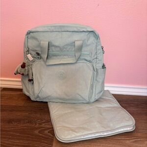Kipling Aqua Backpack with Matching Changing Pad